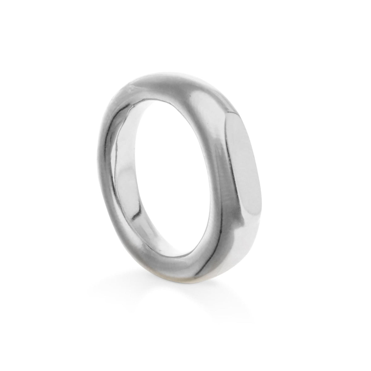 Metal Alloy Sterling Silver Plated Geometric Ring ANI0853MTL000