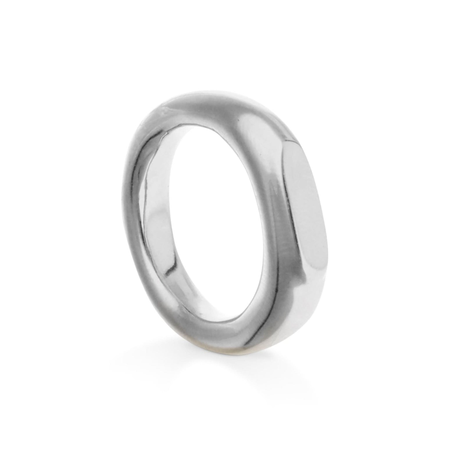 Metal Alloy Sterling Silver Plated Geometric Ring ANI0853MTL000
