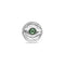 Metal Alloy Signet Plated Sterling Silver Eye Green Crystal Ring ANI0856VRDMTL