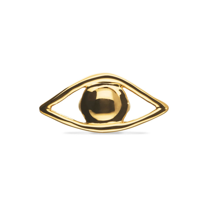 Metal Alloy Plated 18K Gold Eye Ring ANI0858ORO000