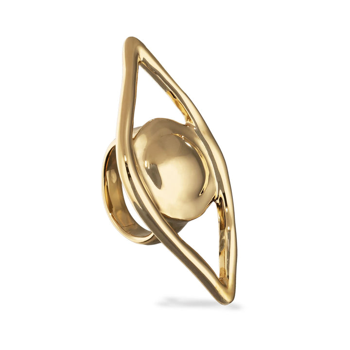 Metal Alloy Plated 18K Gold Eye Ring ANI0858ORO000