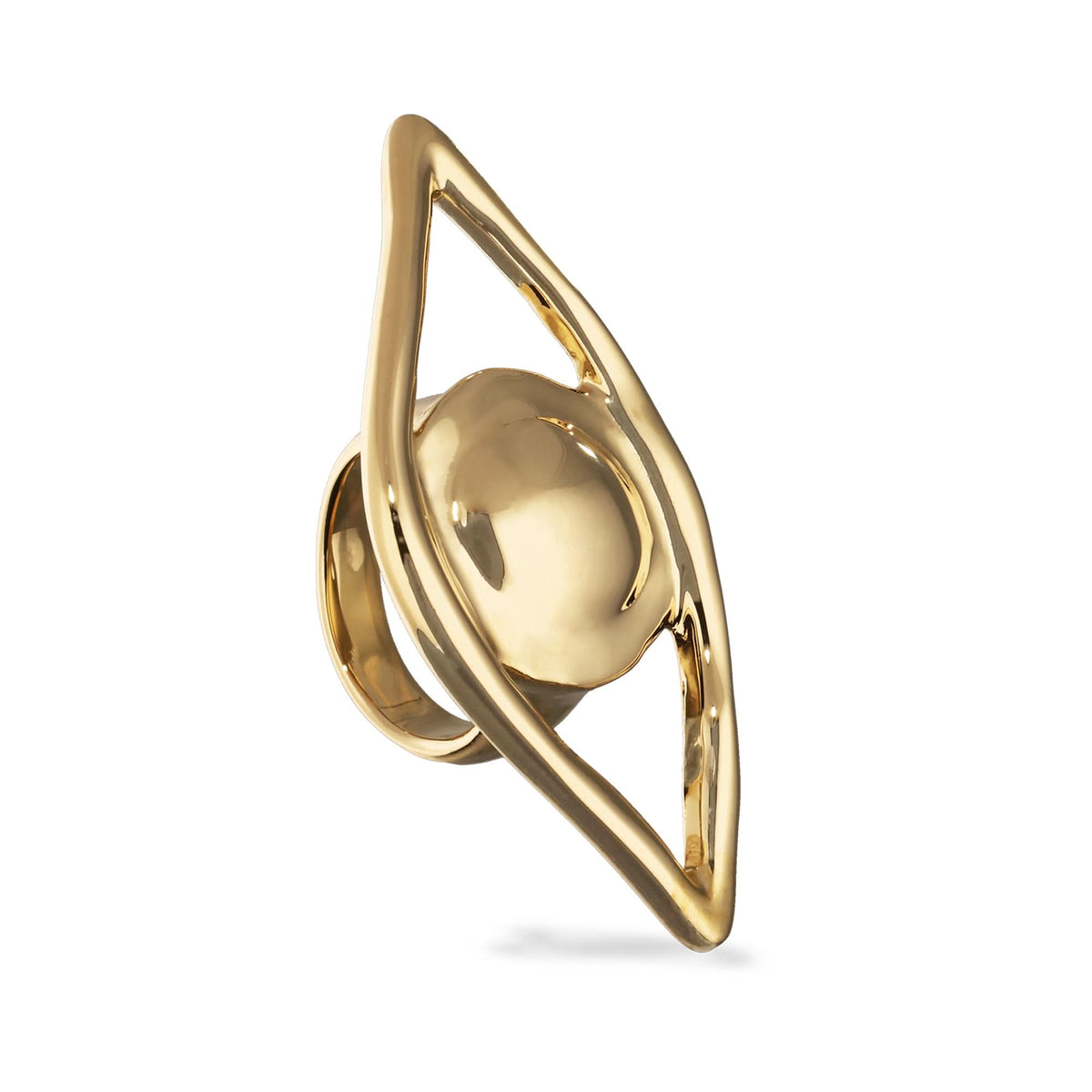 Metal Alloy Plated 18K Gold Eye Ring ANI0858ORO000