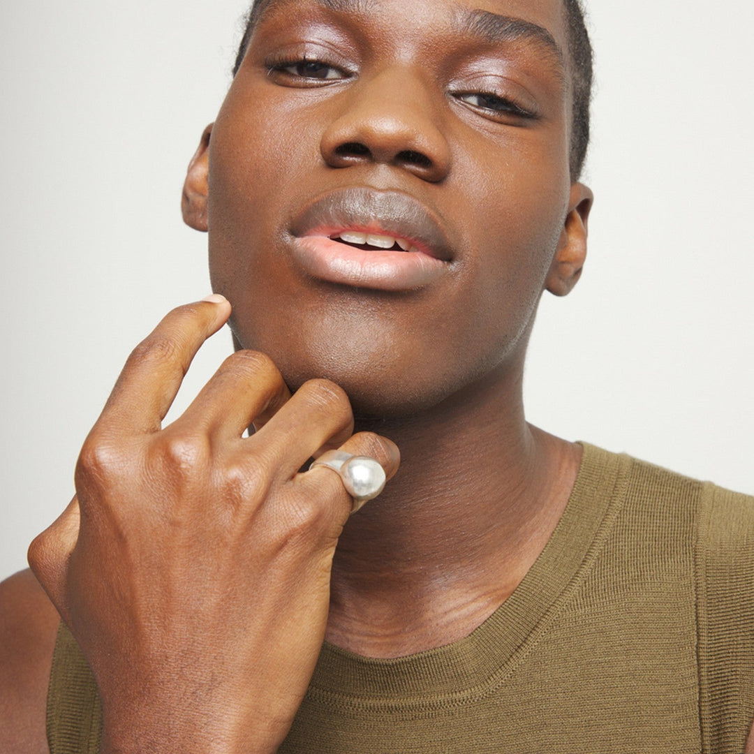 Sterling Silver Alloy The Shape Of A Ball Ring ANI0869MTL000