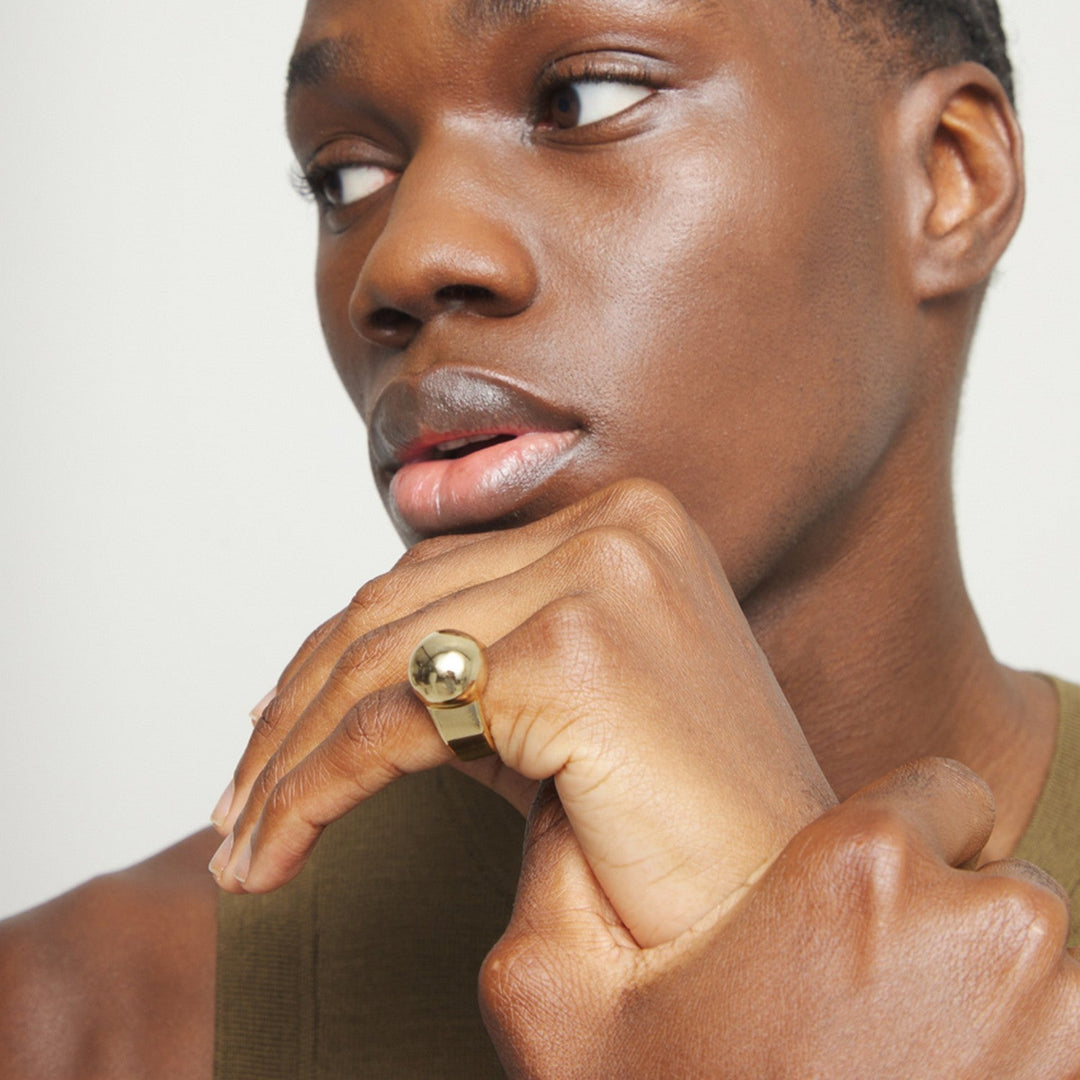 18K Gold Alloy The Shape Of A Ball Ring ANI0869ORO000