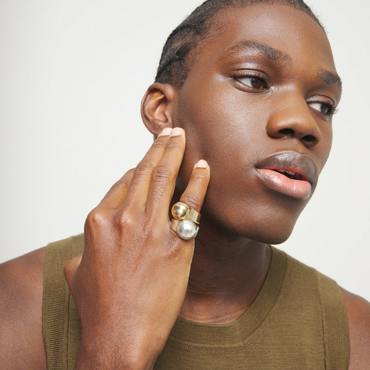 18K Gold Alloy The Shape Of A Ball Ring ANI0869ORO000