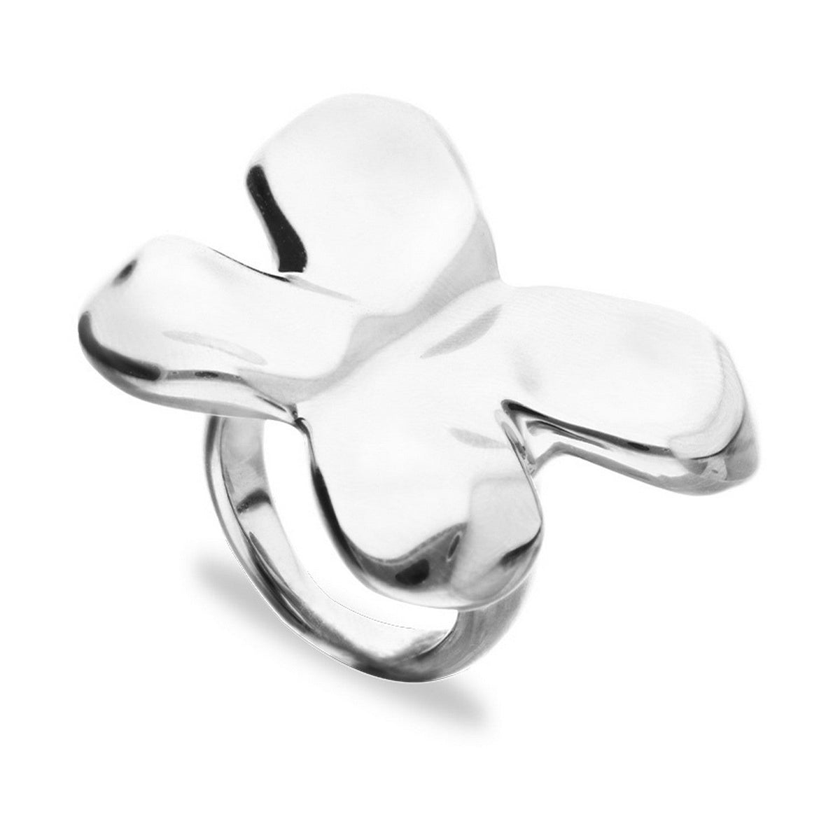 Sterling Silver Alloy The Shape Of A Butterfly Ring ANI0870MTL000