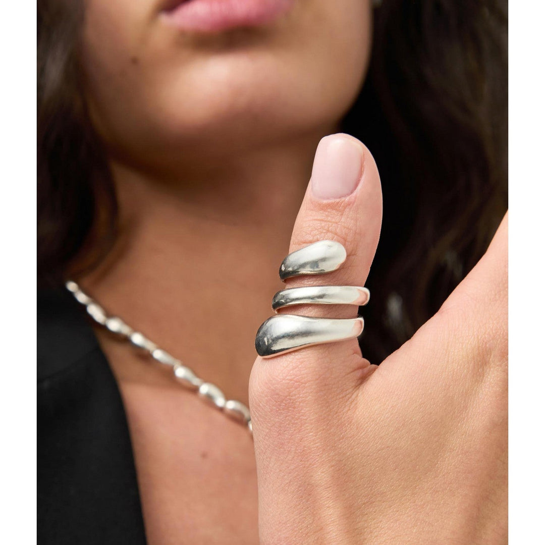 UNOde50 Axis Silver Plated Ring ANI0871MTL000