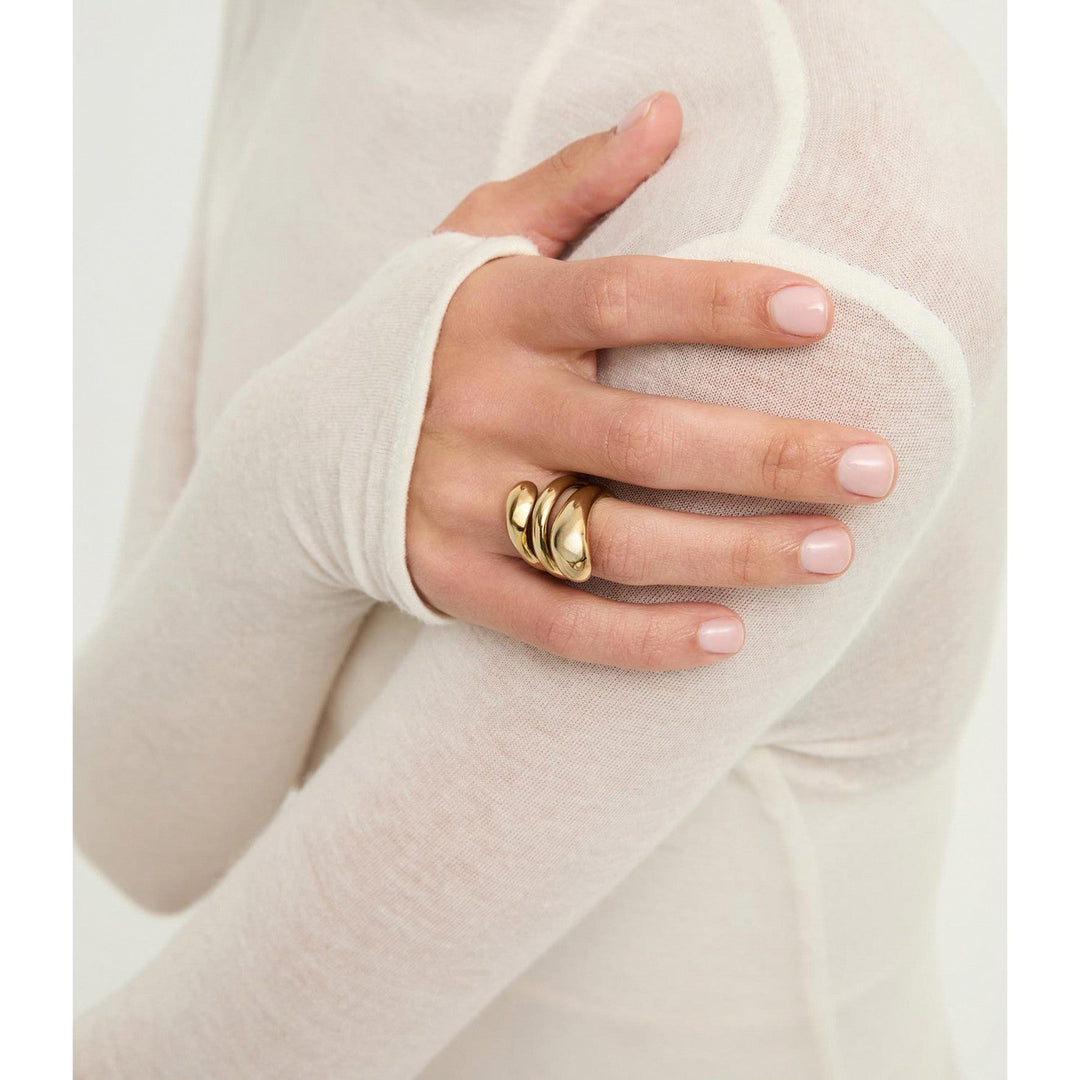 UNOde50 Axis 18k Gold Plated Ring ANI0871ORO000