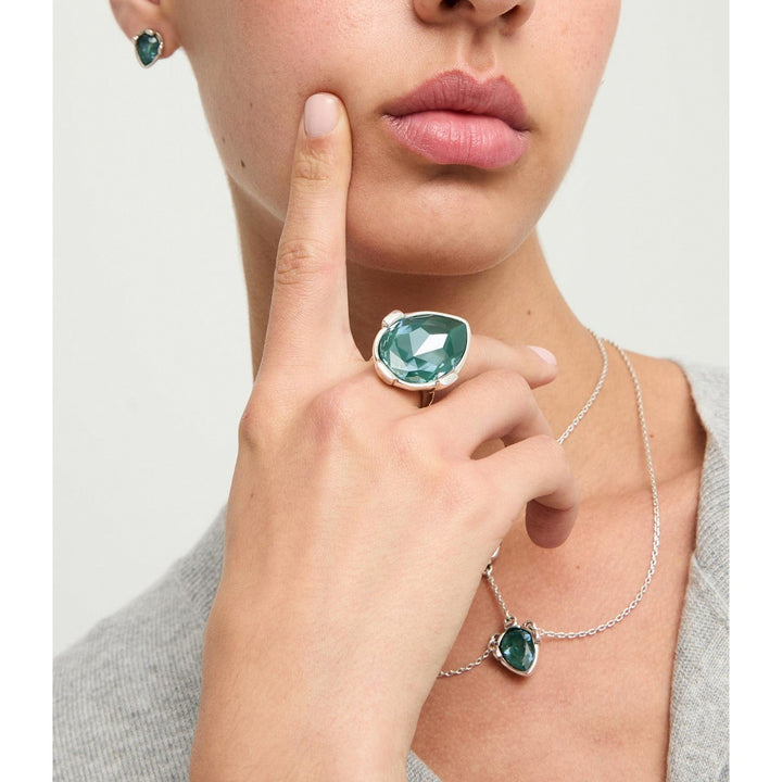 UNOde50 Presagio Silver Plated Ring ANI0876VRDMTL