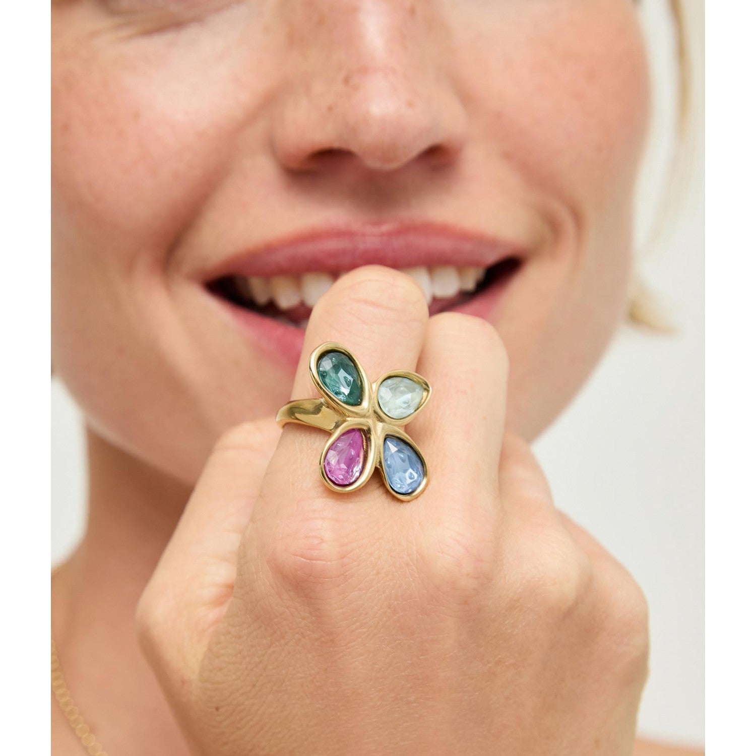 UNOde50 Presagio 18k Gold Plated Ring ANI0877MCLORO