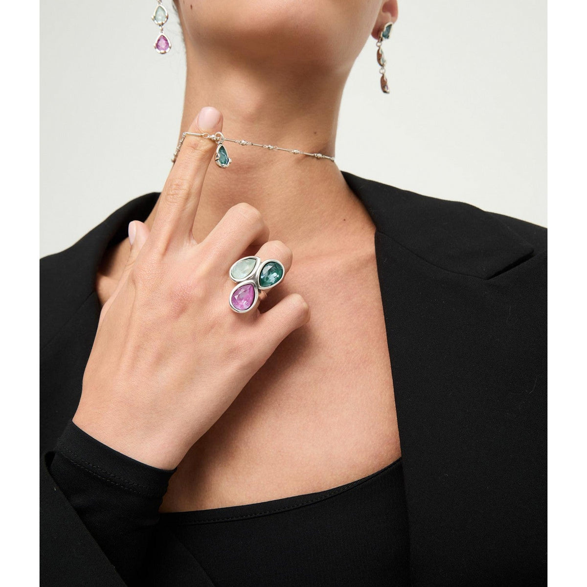 UNOde50 Presagio Silver Plated Ring ANI0878MCLMTL
