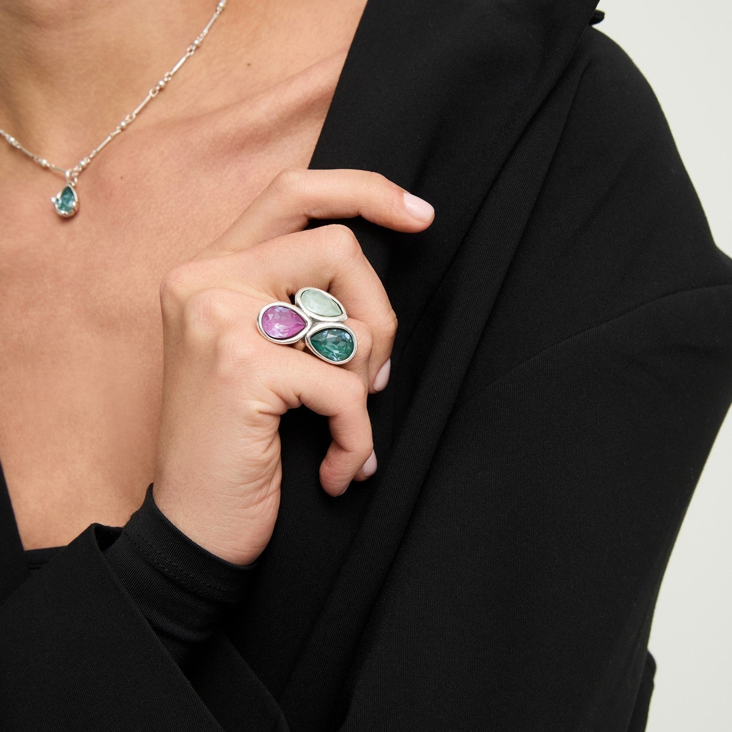 UNOde50 Presagio Silver Plated Ring ANI0878MCLMTL