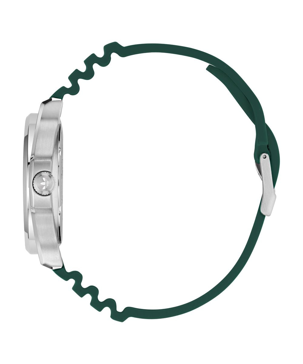 Adidas Unisex Green Dial Green Silicone Strap Watch AOFH25501