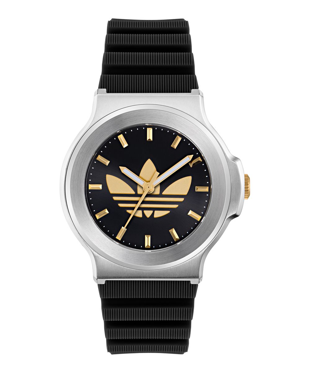 Adidas Unisex Black Dial Black Silicone Strap Watch AOFH25503