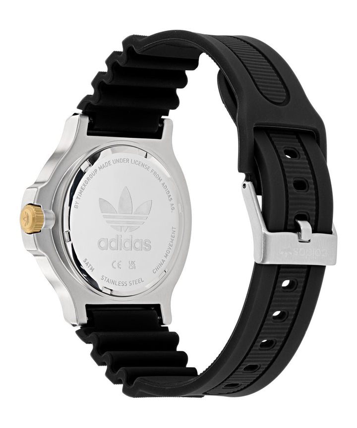 Adidas Unisex Black Dial Black Silicone Strap Watch AOFH25503