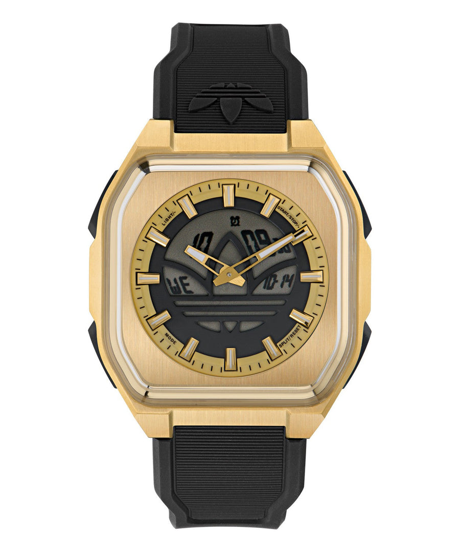 Adidas Unisex City Tech Six Gold-Tone Watch AOFH26014