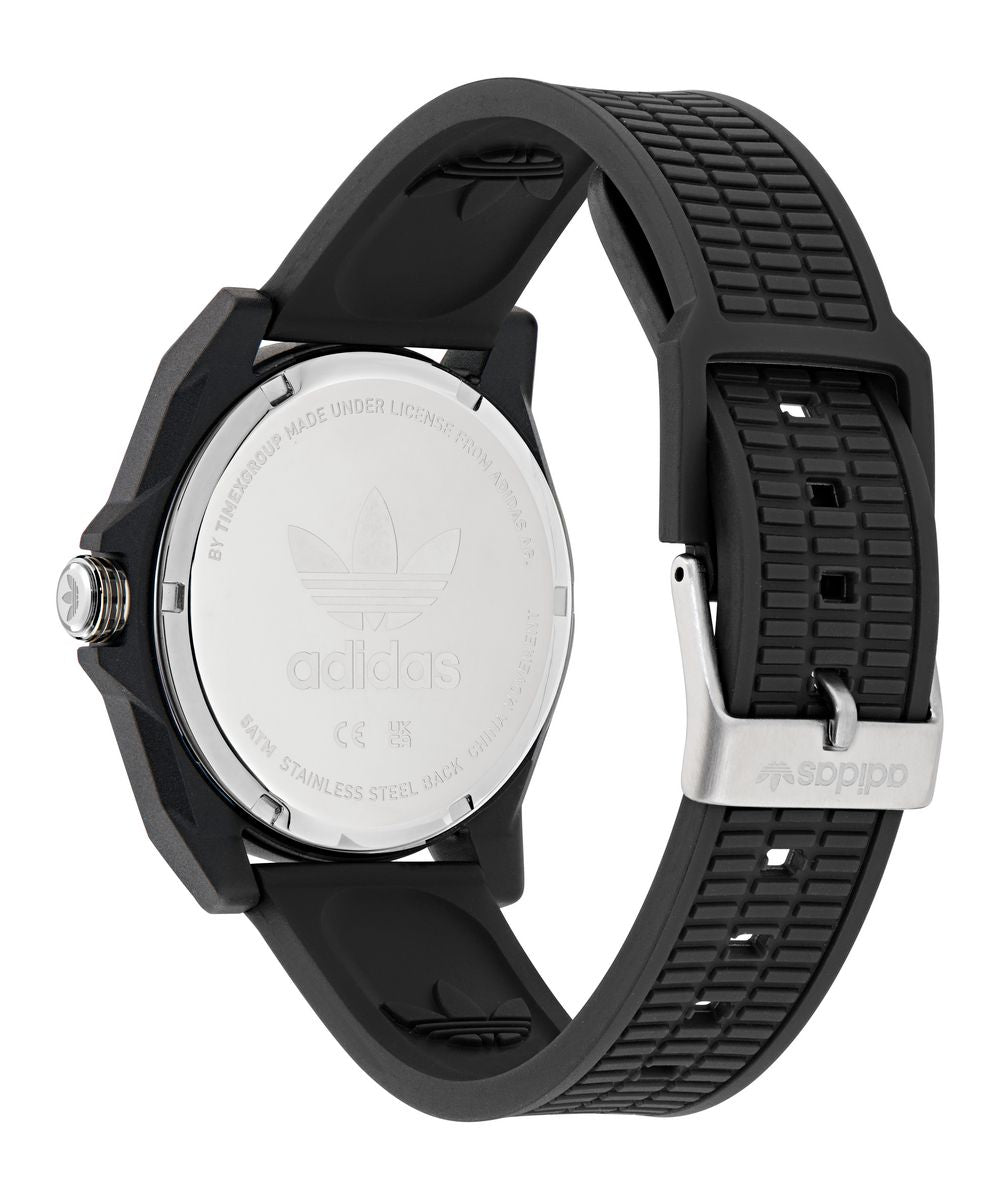 Adidas Unisex Yellow Dial Black Resin Strap Watch AOST25530