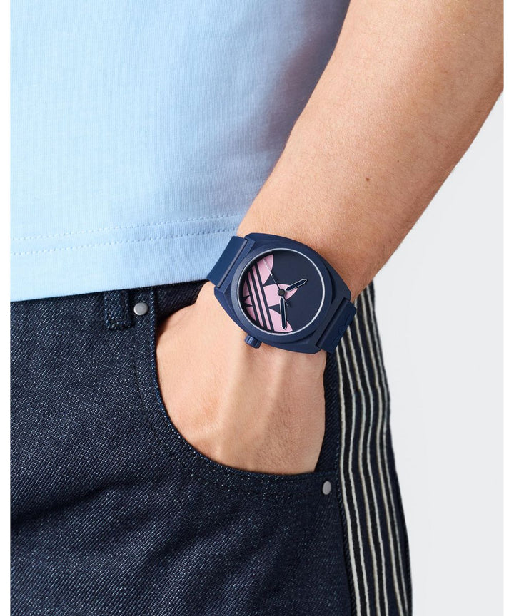 Adidas Unisex Blue Dial Eco-Ceramic Bio-Resin Strap Watch AOST25545