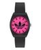 Adidas Unisex Pink Dial Black Resin Strap Watch AOST25548