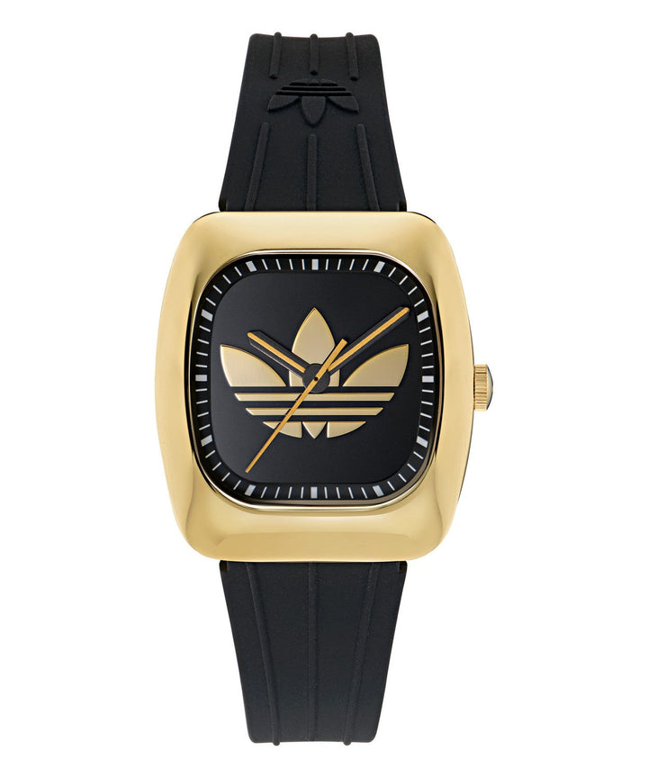 Adidas Unisex Retro Wave One Gold-Tone Watch AOSY26001