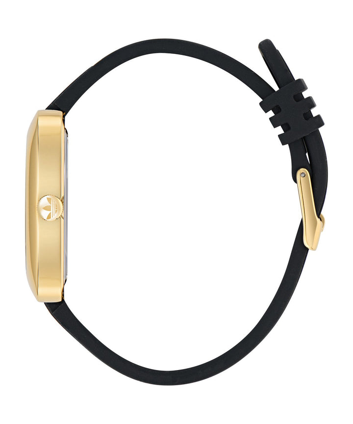 Adidas Unisex Retro Wave One Gold-Tone Watch AOSY26001