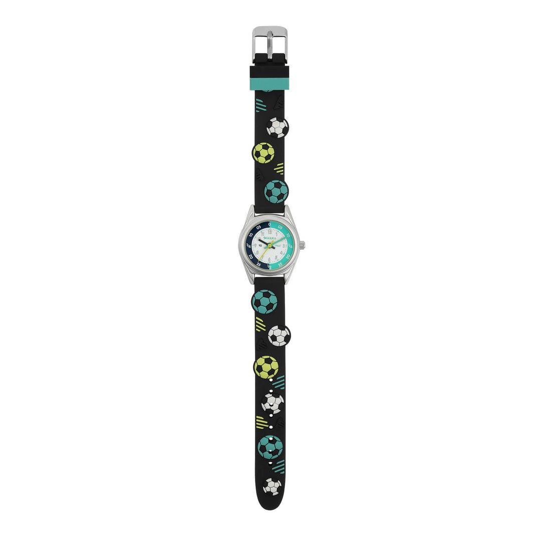 Tikkers 3D Football Strap Time Teacher Watch ATK1101