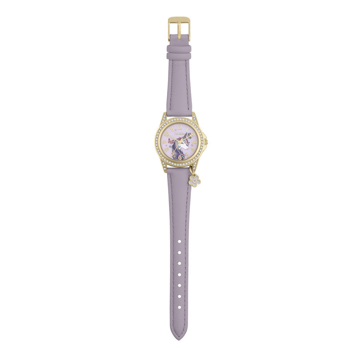 Tikkers Girls Purple Strap Unicorn Watch Bracelet Purse Set ATK1106