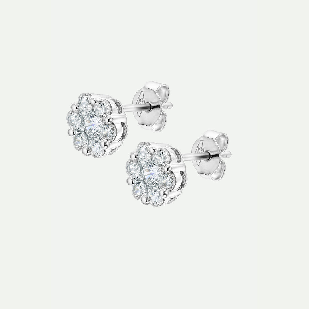 Ava | 9ct White Gold 1ct tw Lab Grown Diamond Earrings-0