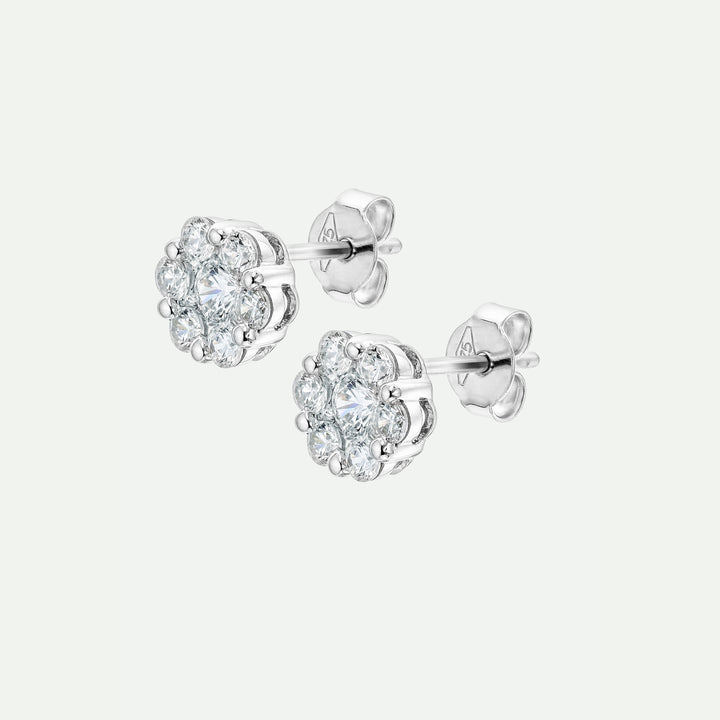 Ava | 9ct White Gold 1ct tw Lab Grown Diamond Earrings