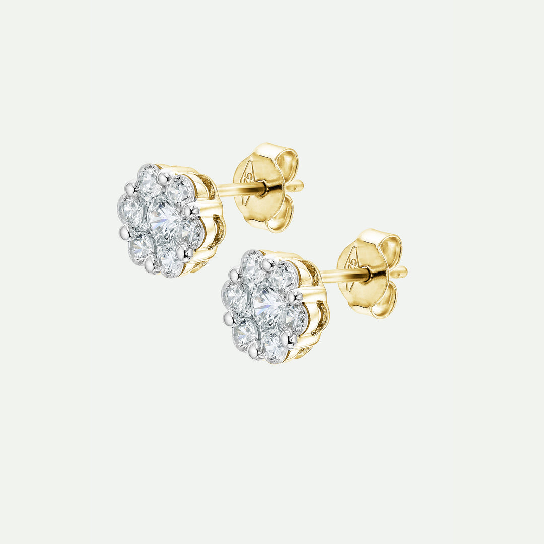 Ava | 9ct Yellow Gold 1.00ct tw Lab Grown Diamond Earrings-0