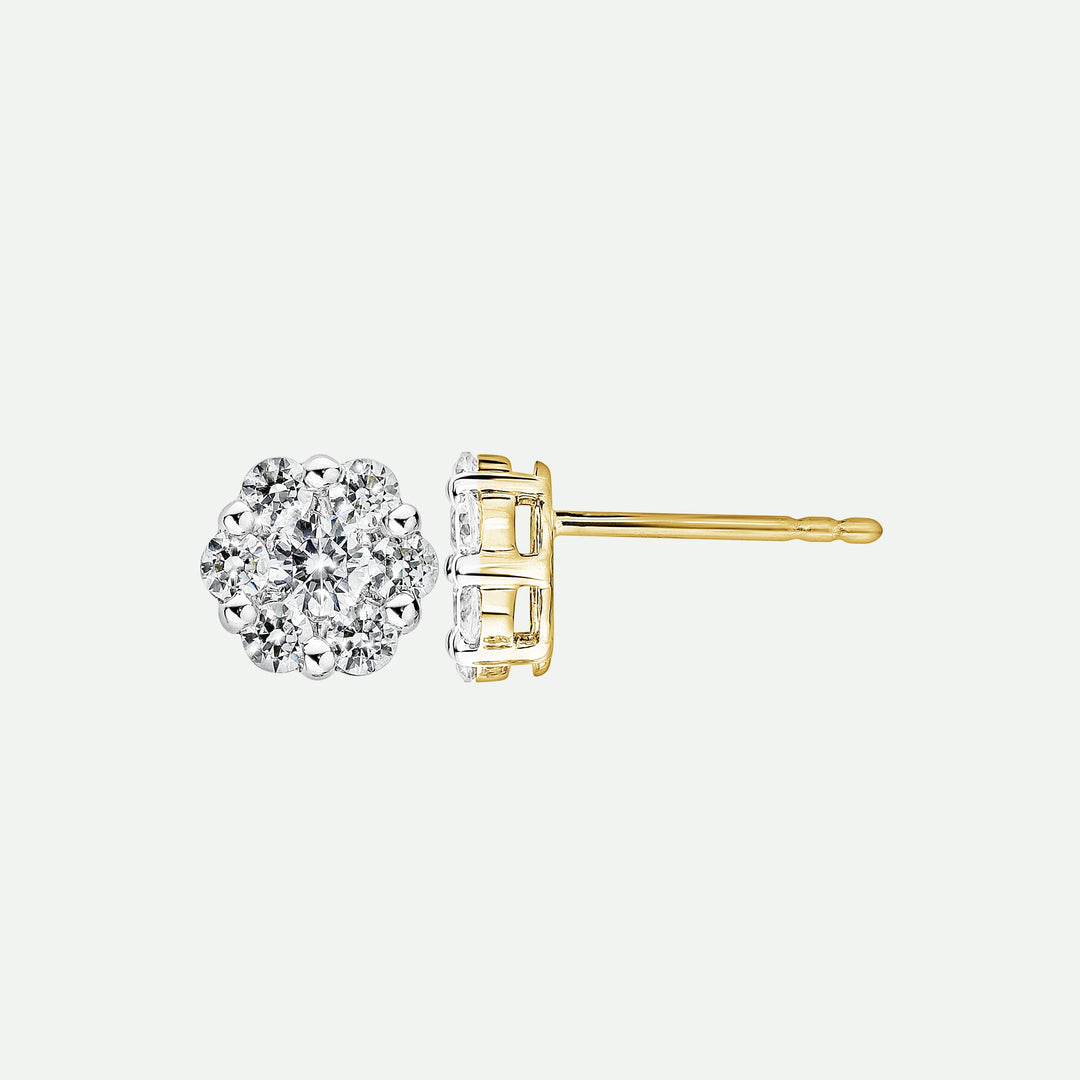 Ava | 9ct Yellow Gold 1.00ct tw Lab Grown Diamond Earrings-3