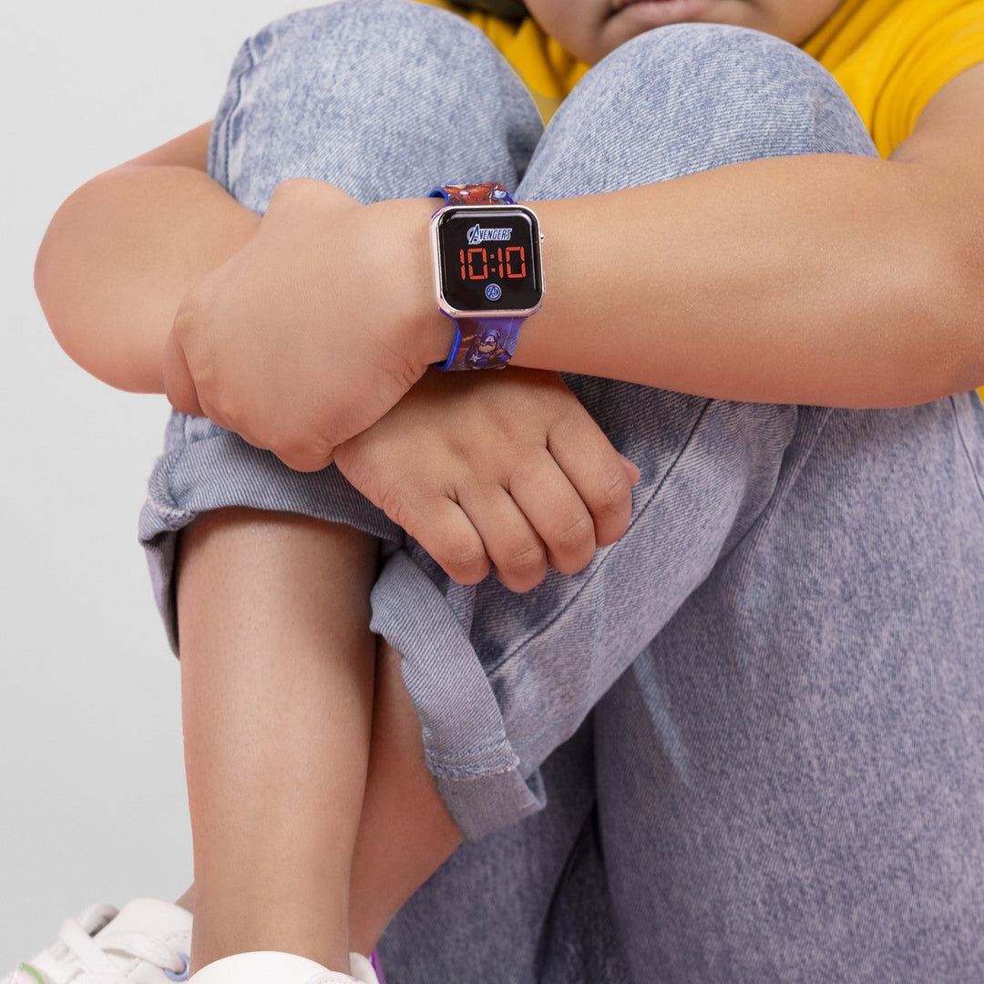 Marvel Avengers Printed Strap Led Watch AVG4706ARG