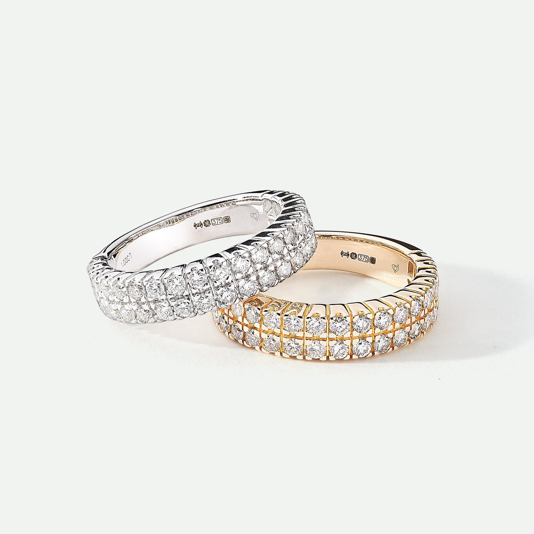 Agnes | 9ct Yellow Gold 1ct tw Lab Grown Diamond Half Eternity Ring-3