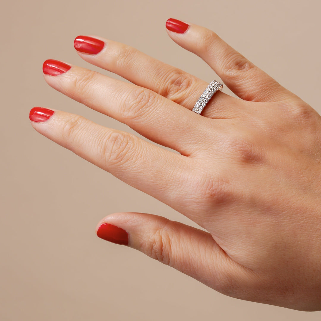 Agnes | 9ct Yellow Gold 1ct tw Lab Grown Diamond Half Eternity Ring