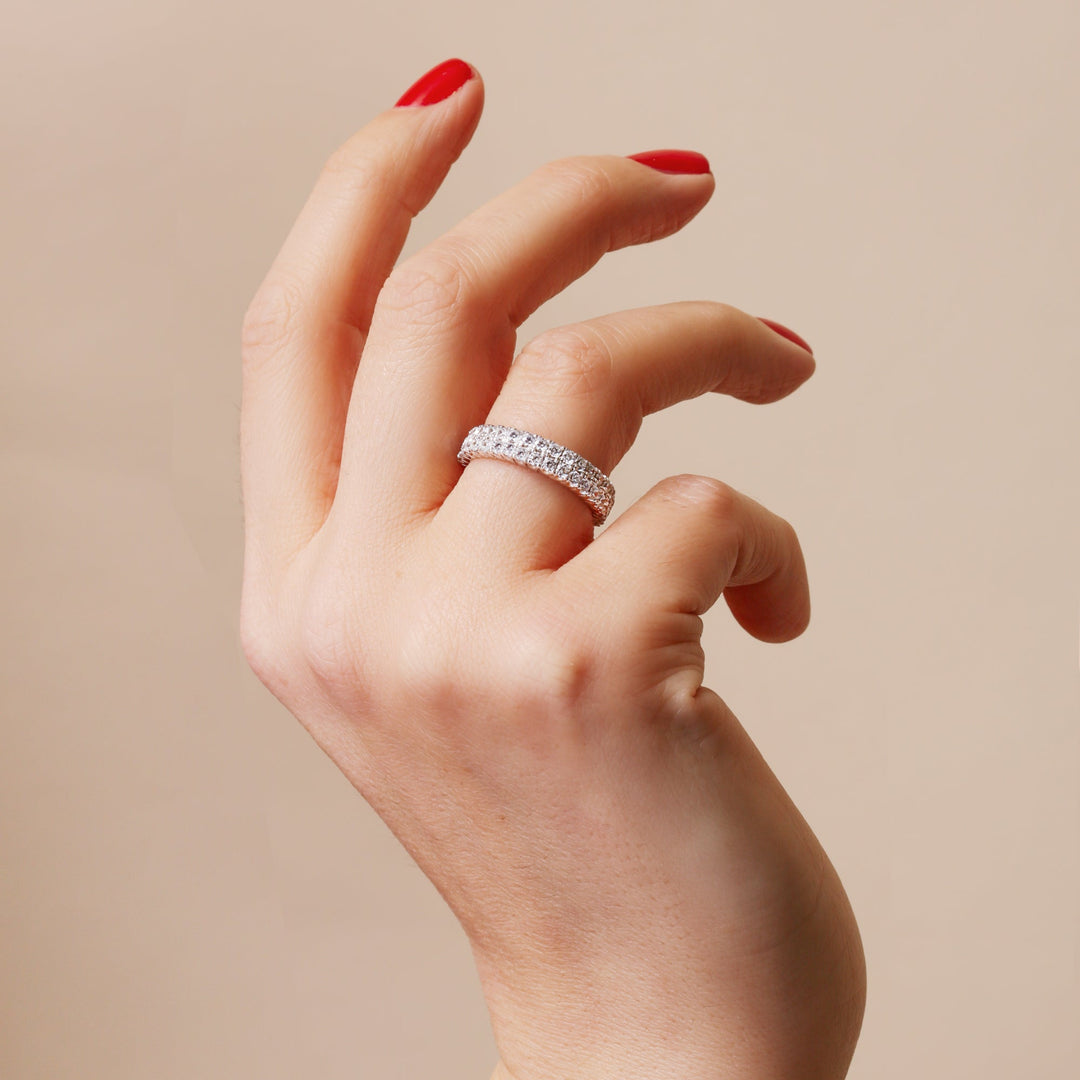 Agnes | 9ct Yellow Gold 1ct tw Lab Grown Diamond Half Eternity Ring