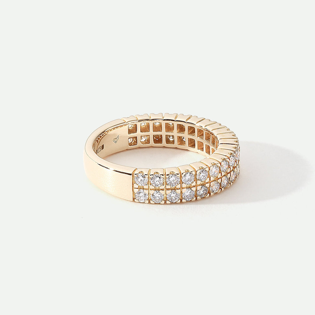 Agnes | 9ct Yellow Gold 1ct tw Lab Grown Diamond Half Eternity Ring-2