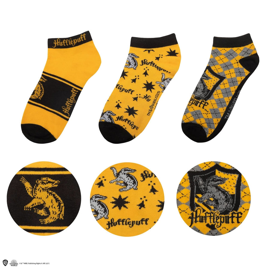 Harry Potter Set Of 3 Hufflepuff Ankle Socks CR1634