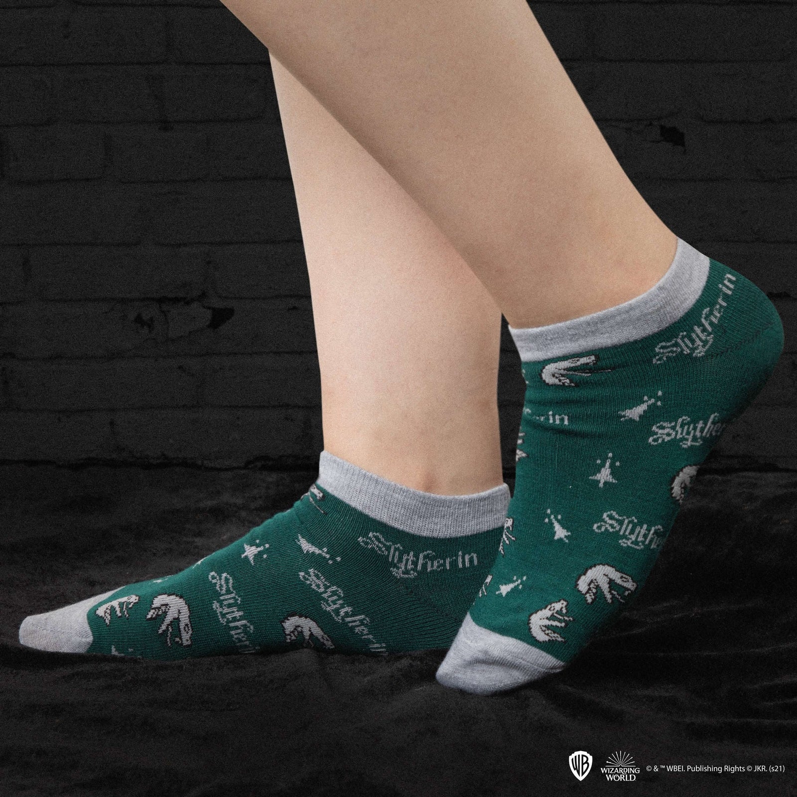 Harry Potter Set Of 3 Slytherin Ankle Socks CR1632