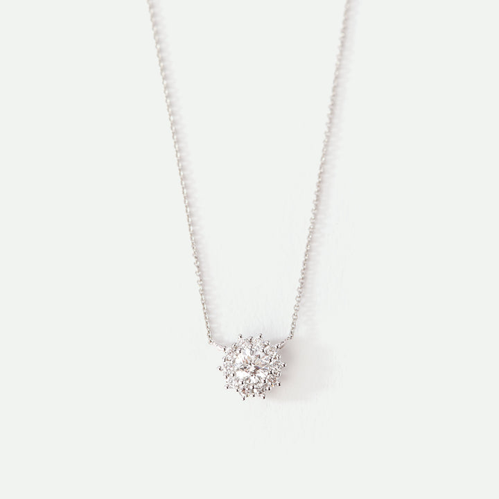 Anya | 9ct White Gold 0.36ct tw Lab Grown Diamond Cluster Pendant-3