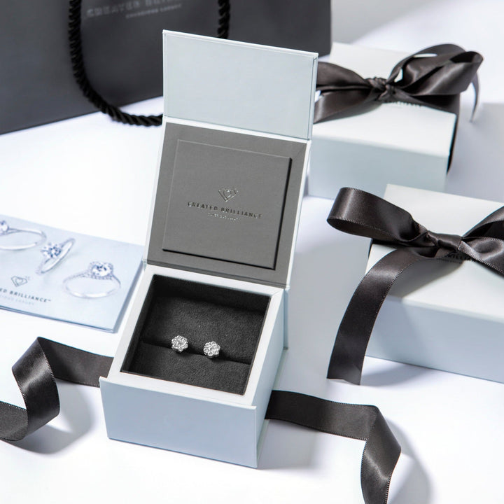 Ava | 9ct White Gold 1ct tw Lab Grown Diamond Earrings-2