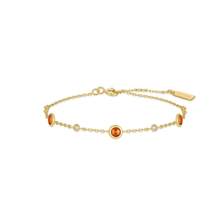 Gold Nano Gem Station Bracelet B066-01G