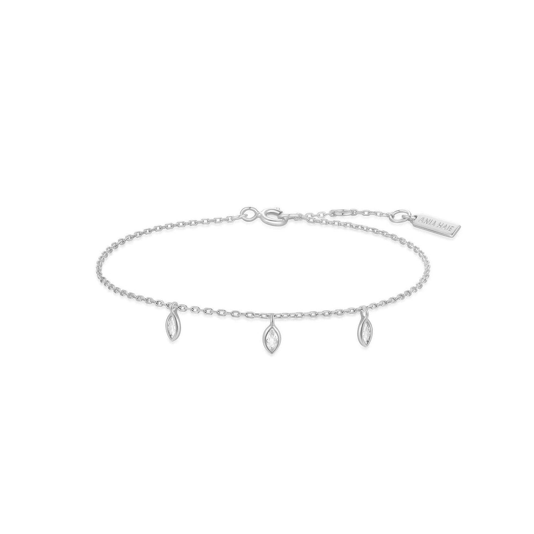 Silver Sparkling Triple Station Bracelet B066-02H