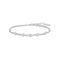 Silver Multi Station Round Stone Chain Bracelet B066-05H