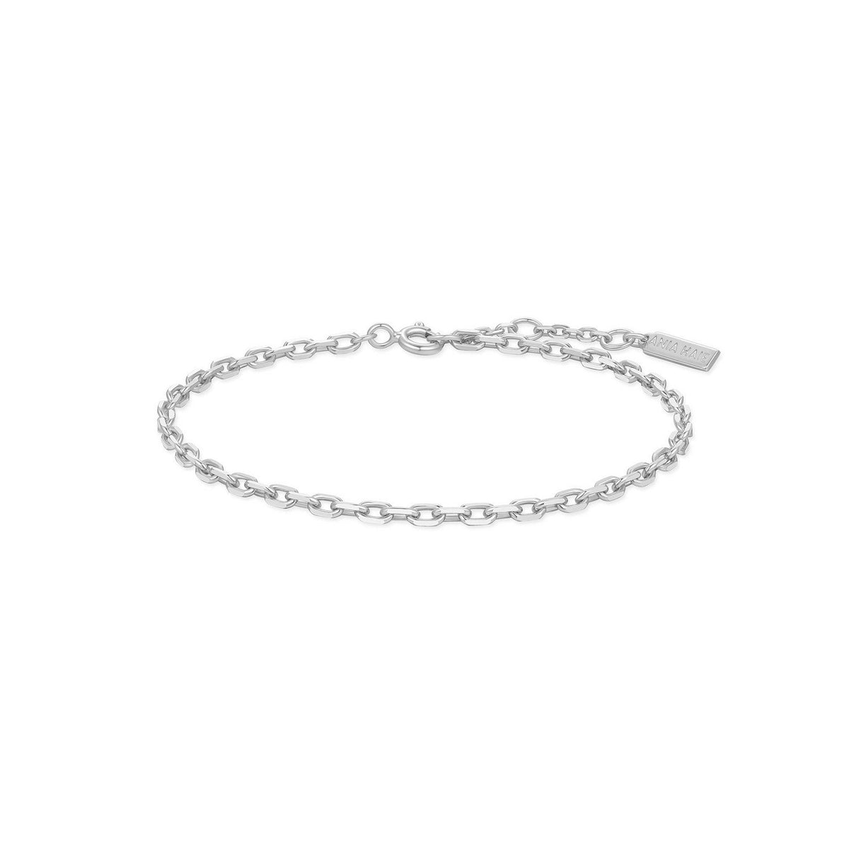 Silver Paper Clip Chain Bracelet B067-02H