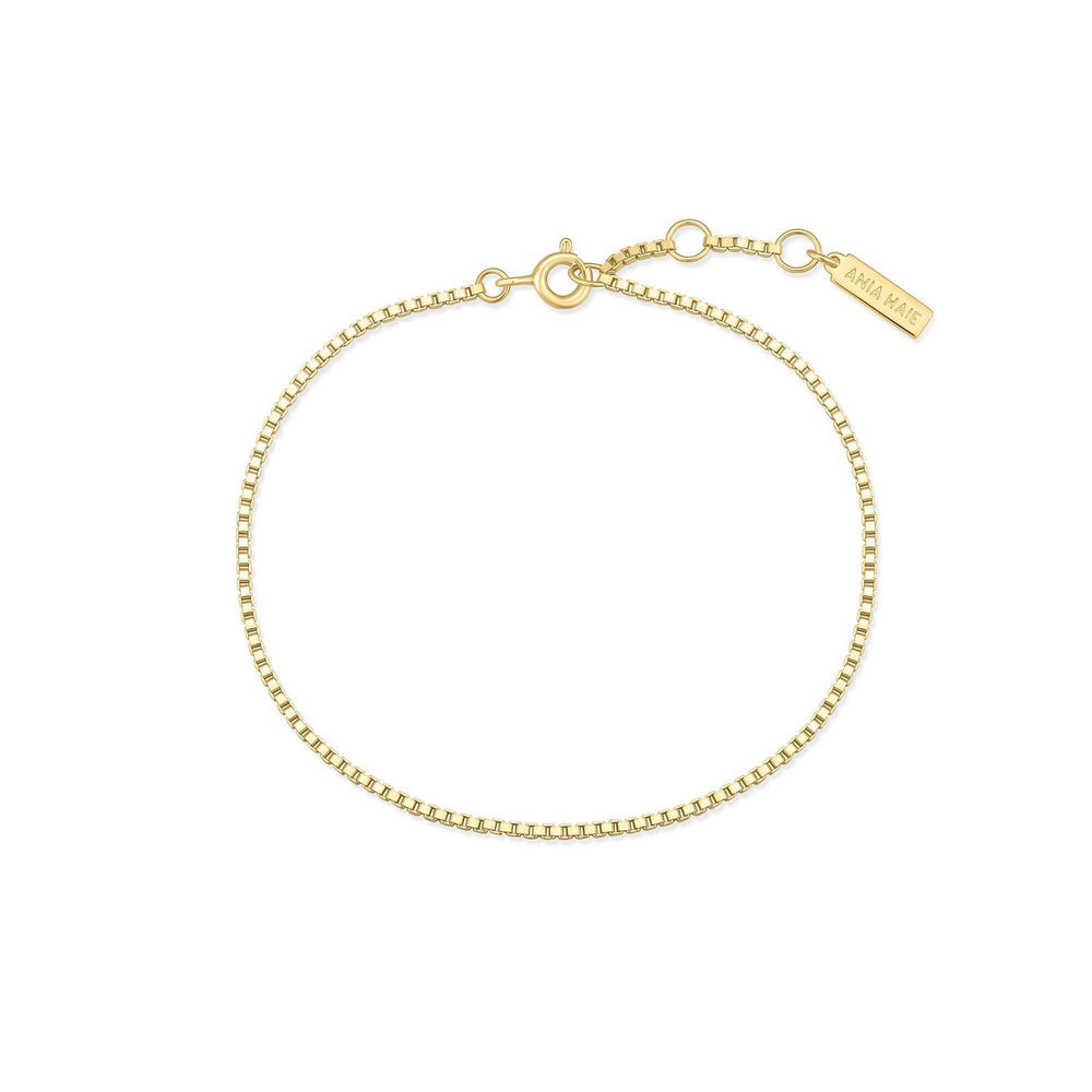 Gold Box Chain Bracelet B068-01G