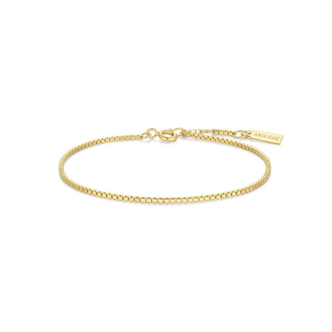 Gold Box Chain Bracelet B068-01G