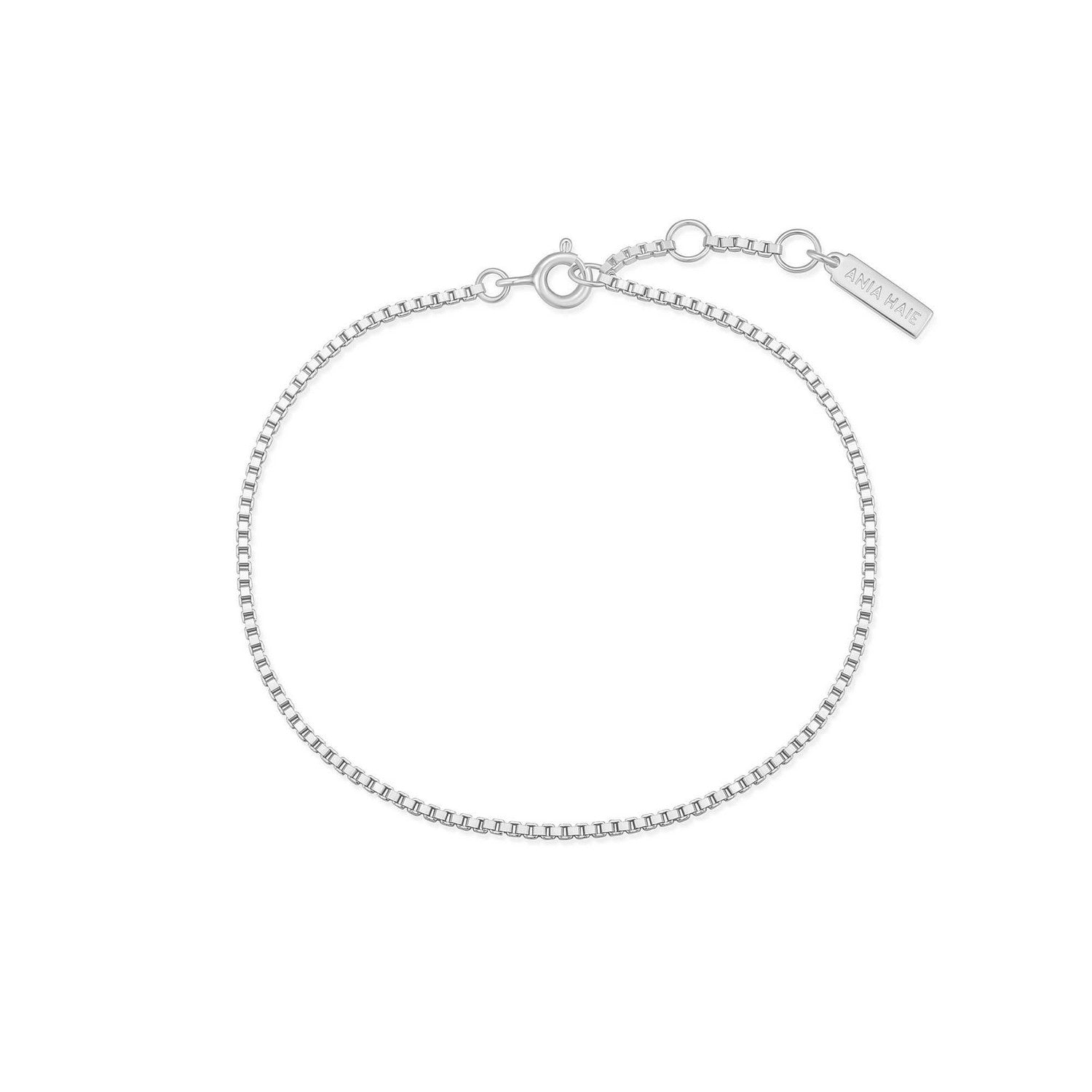 Silver bracelet on a white background