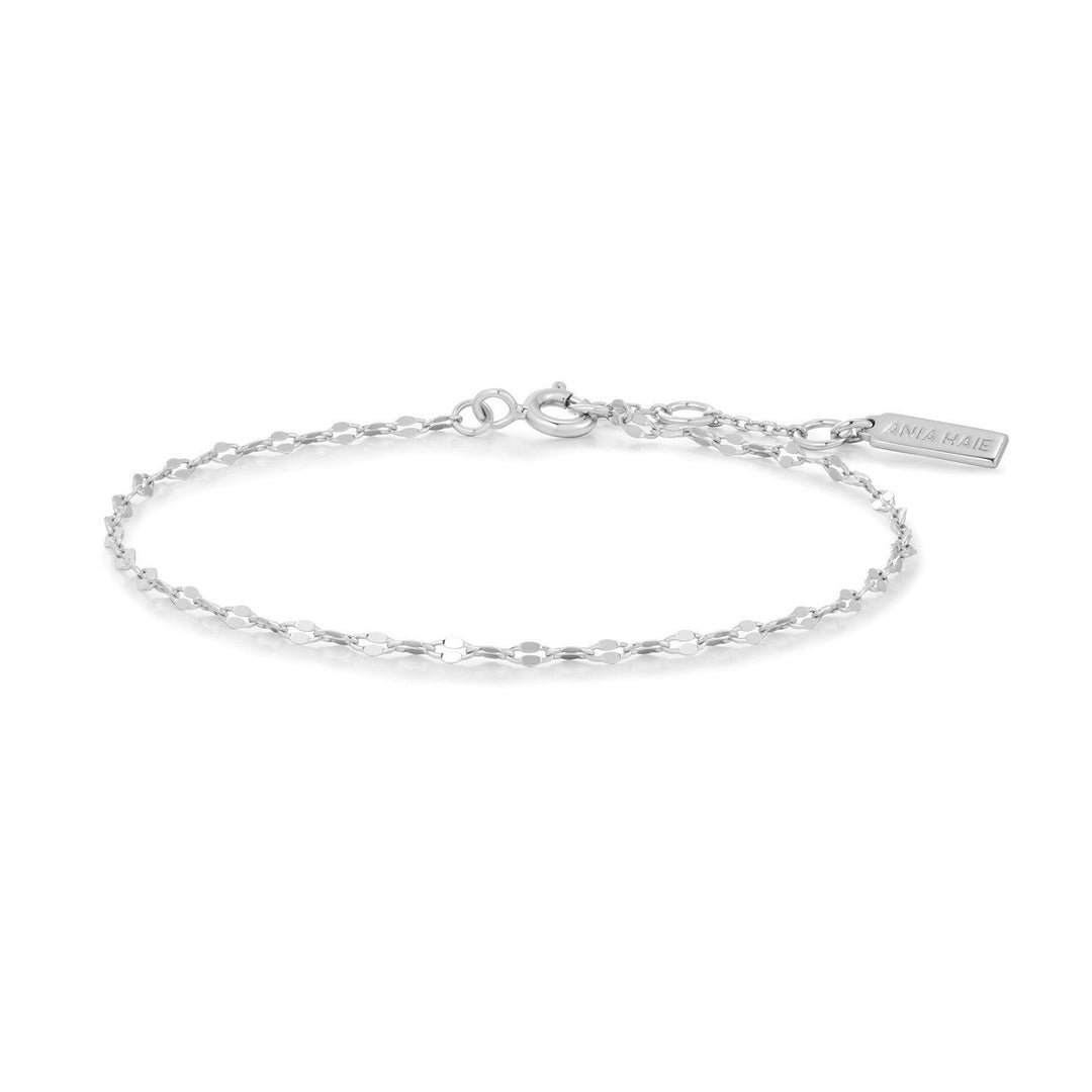 Ania Haie Silver Textured Chain Bracelet B073-02H