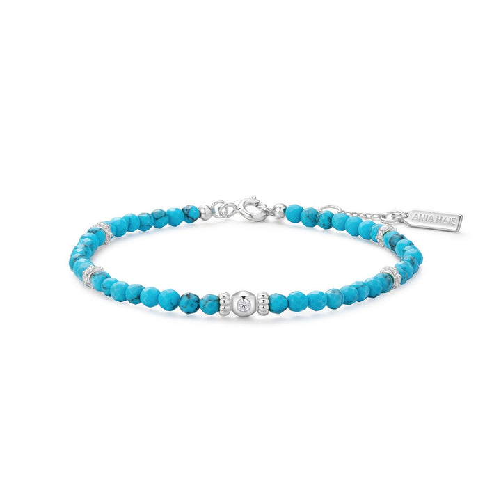 Ania Haie Silver Shell Pearl & Bezel-Set Sparkle Bracelet B075-01H