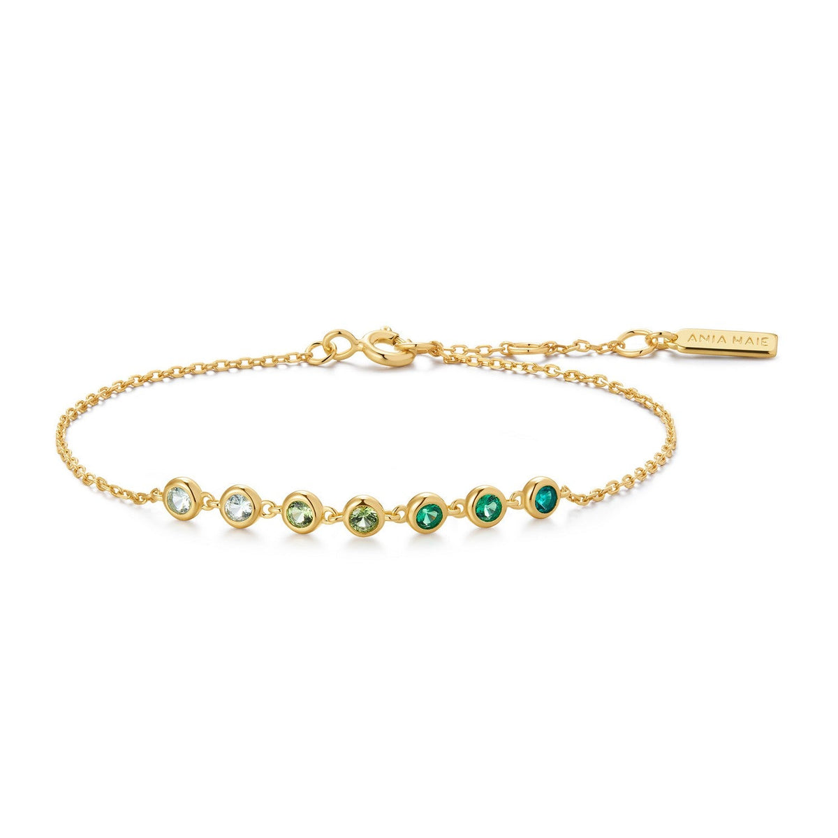 Ania Haie Gold Green Station Bracelet B073-04G